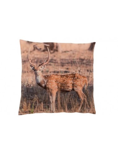 J-LINE Cushion Bambi Far Polyester Brown