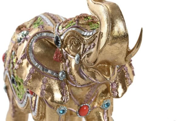 ITEM FIGURE RESIN 33X15,5X31 ELEPHANT GOLDEN - Image 2