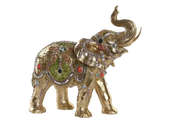 ITEM FIGURE RESIN 24X12X23,5 ELEPHANT GOLDEN