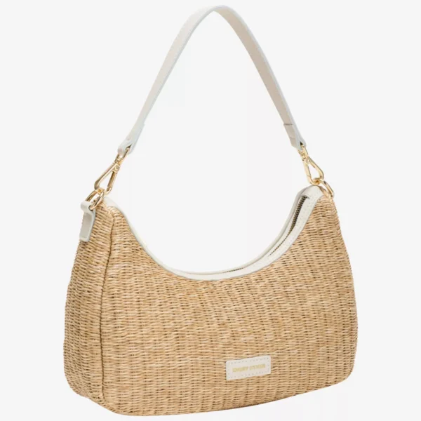 SOLEIL RATTAN SHOULDER BAG WHITE - Image 3