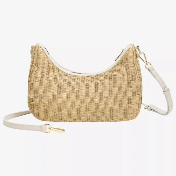 SOLEIL RATTAN SHOULDER BAG WHITE - Image 4