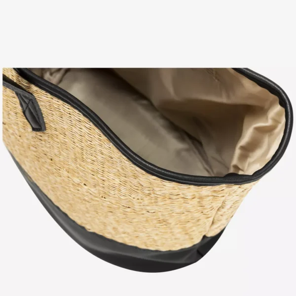 SOLEIL RATTAN TOTE BAG BLACK XL - Image 6