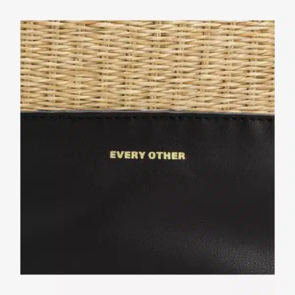 SOLEIL RATTAN TOTE BAG BLACK XL - Image 5