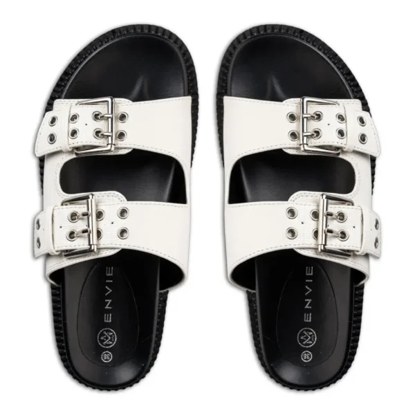 STUDDED FLATFORM SANDALS